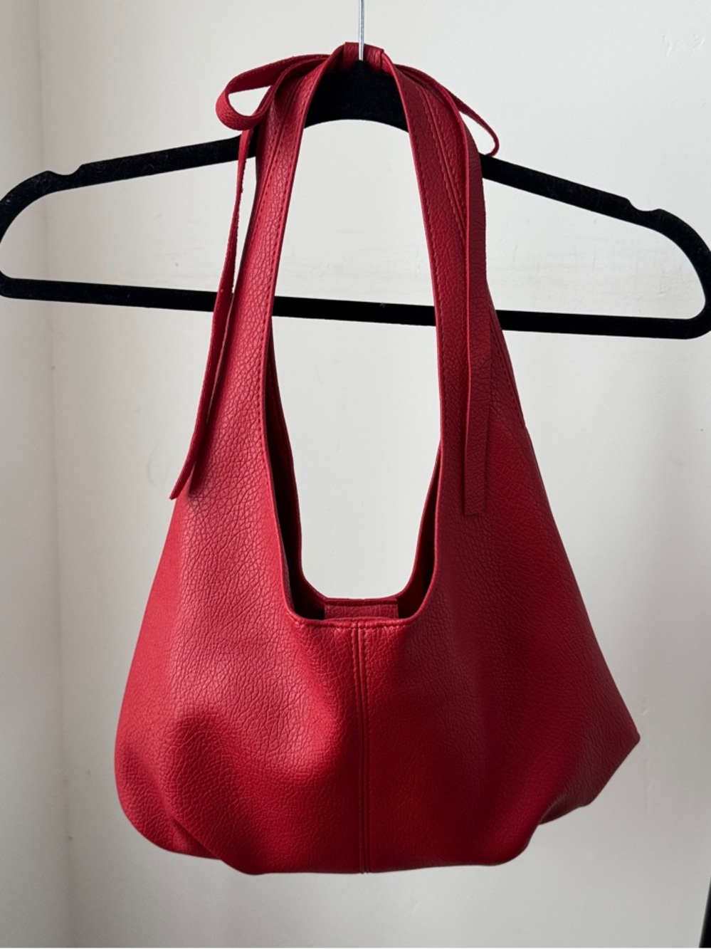 Princess Polly Red Pebbled Hobo Shoulder Bag